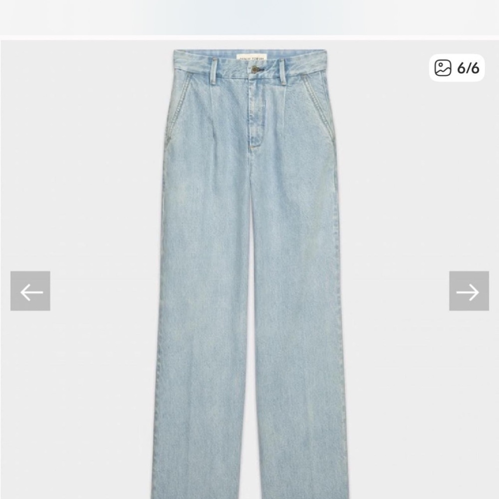 Denim Forum Light Wash Straight Leg Jeans